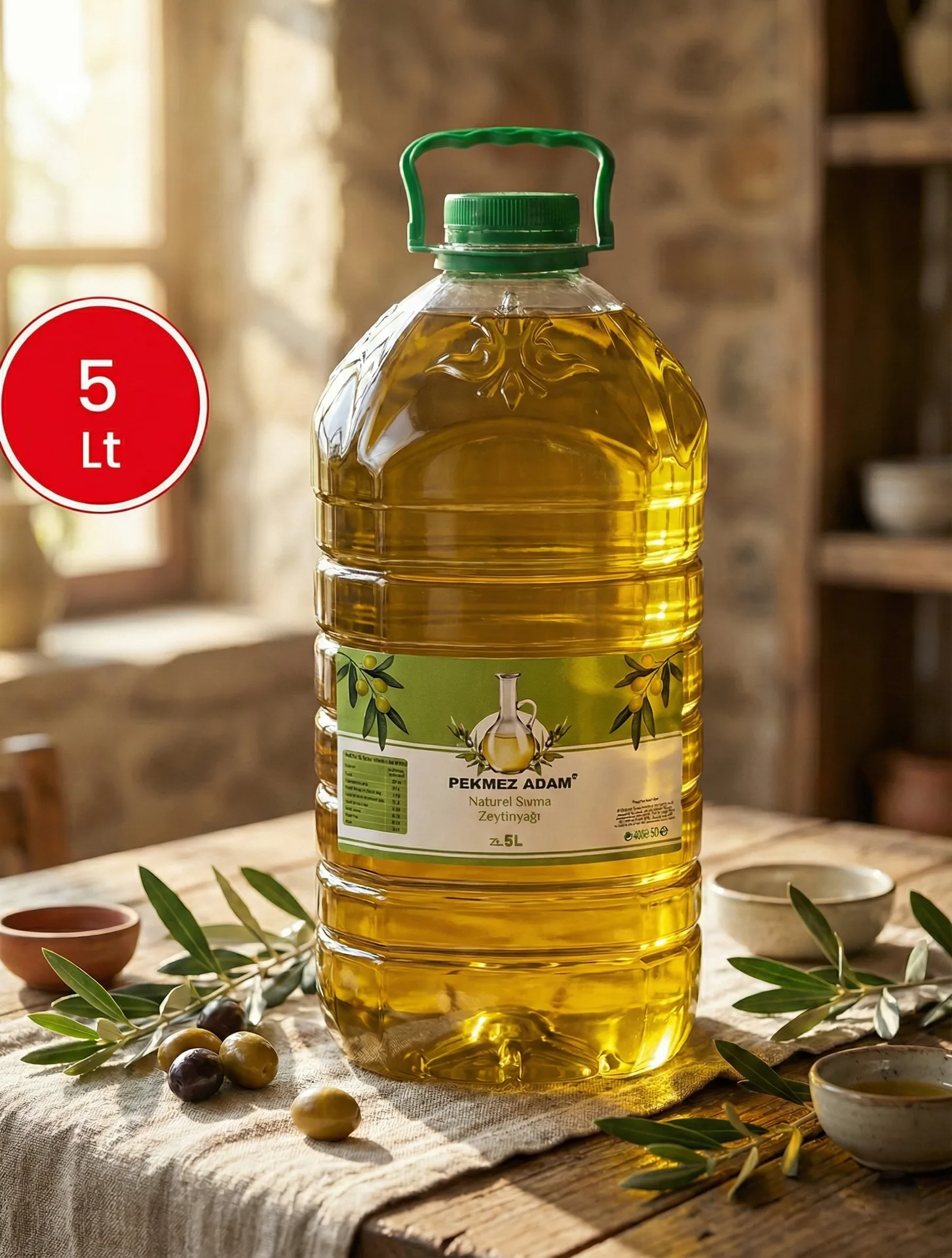 5 Litre Naturel Sızma Zeytinyağı