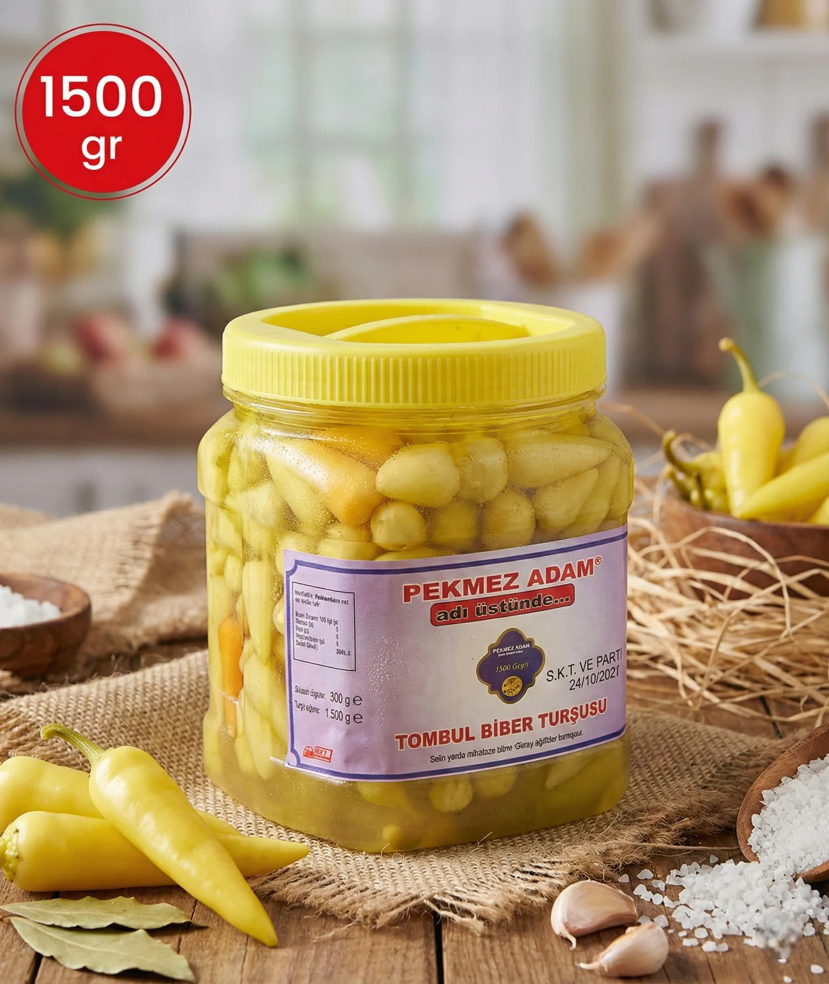 1 Kg Tombul Biber Turşusu